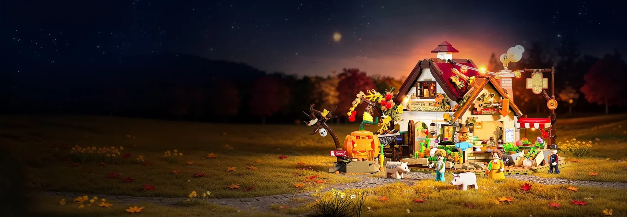 Spooky herfst oktober Halloween bouwsets
